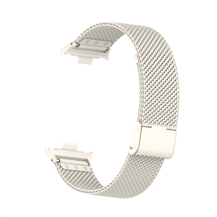 For Xiaomi Smart Band 9 Pro / 8 Pro 18mm Steel Mesh Buckle Metal Watch Band(Ivory White) - free shipping - PMc TechLife - Order now!