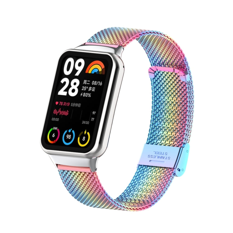 For Xiaomi Smart Band 9 Pro / 8 Pro 18mm Steel Mesh Buckle Metal Watch Band(Colorful) - free shipping - PMc TechLife - Order now!