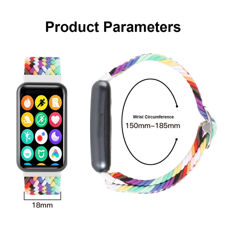 For Xiaomi Smart Band 9 Pro / 8 Pro 18mm Buckle Nylon Braided Watch Band(Rainbow) - free shipping - PMc TechLife - Order now!