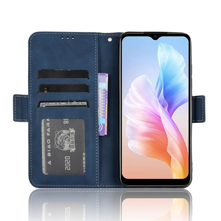 For Doogee X98 Skin Feel Calf Texture Card Slots Leather Phone Case(Blue) - Doogee Cases by PMC TechLife | Online Shopping South Africa | PMC TechLife | Buy Now Pay Later Mobicred