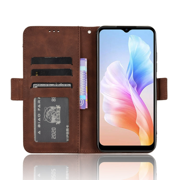 For Doogee X98 Skin Feel Calf Texture Card Slots Leather Phone Case(Brown) - Doogee Cases by PMC TechLife | Online Shopping South Africa | PMC TechLife | Buy Now Pay Later Mobicred