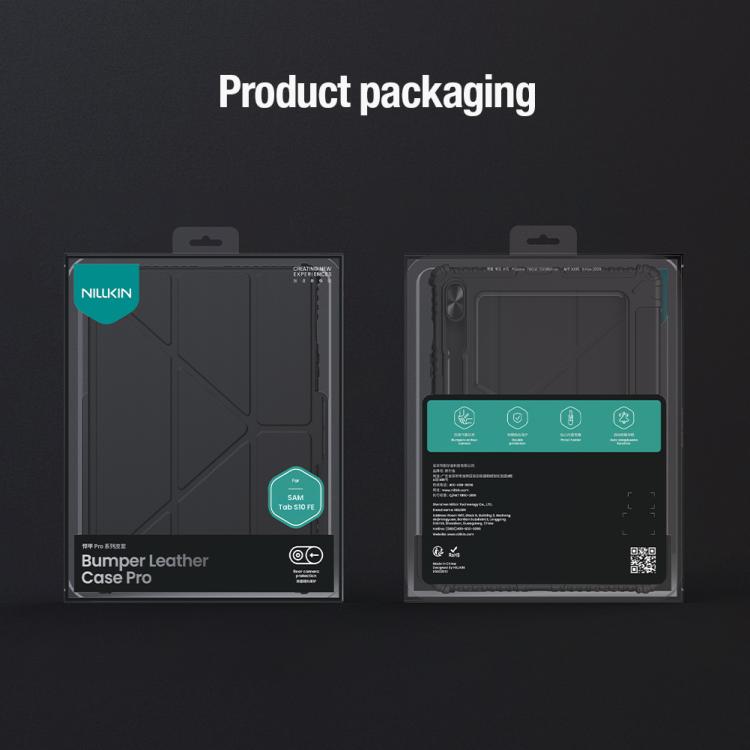 For Samsung Galaxy Tab S10 FE NILLKIN Bumper Pro Multi-angle Folding Style Tablet Leather Case(Black) - free shipping - PMC TechLife - Order now!