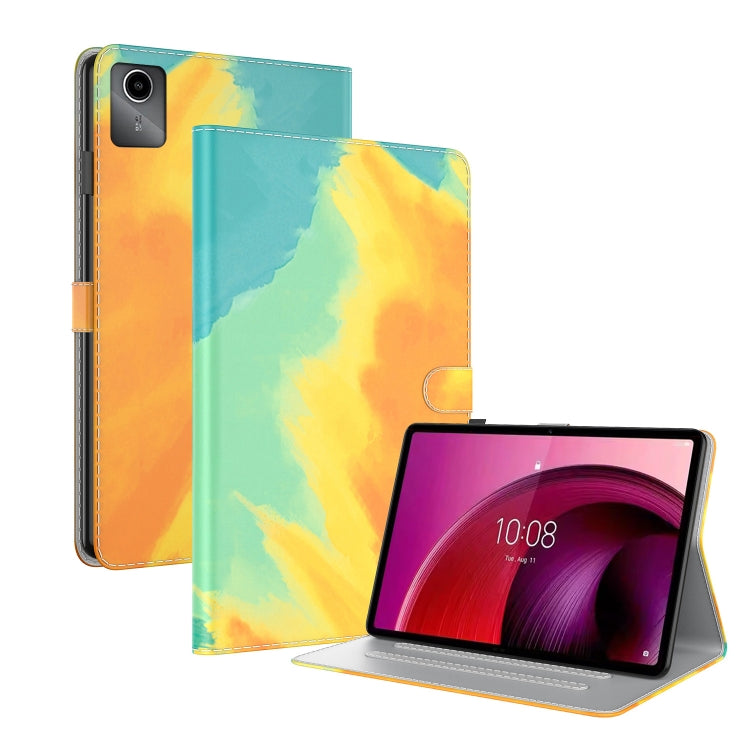 For Lenovo Tab M11 / Xiaoxin Pad 11 2024 Watercolor Pattern Flip Leather Tablet Case(Autumn Leaves) - Lenovo by PMC Jewellery | Online Shopping South Africa | PMC Jewellery | Buy Now Pay Later Mobicred