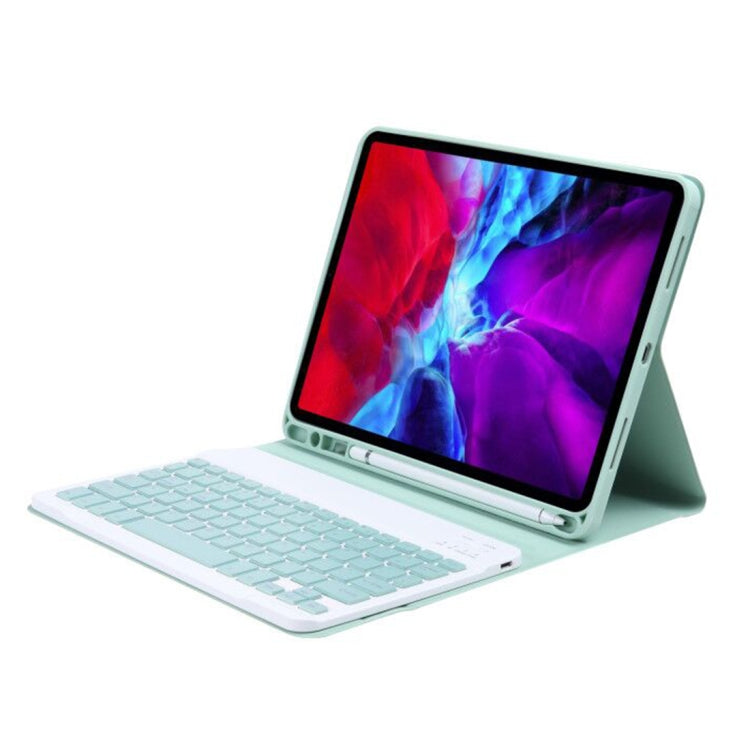 C-11B For iPad Air 4 / Air 5 / Pro 11 inch 2022 / 2021 / 2020 / 2018 Detachable ABS Candy Color Bluetooth Keyboard Tablet Case with Stand & Pen Slot(Green) - For iPad Pro by PMC Jewellery | Online Shopping South Africa | PMC Jewellery | Buy Now Pay Later Mobicred
