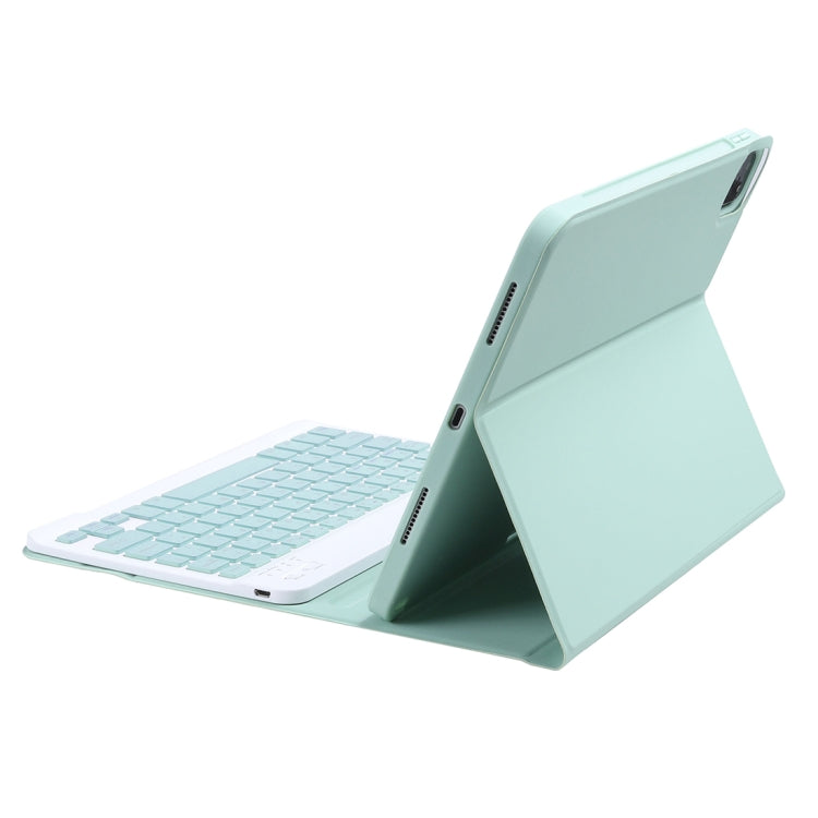 C-11B For iPad Air 4 / Air 5 / Pro 11 inch 2022 / 2021 / 2020 / 2018 Detachable ABS Candy Color Bluetooth Keyboard Tablet Case with Stand & Pen Slot(Green) - For iPad Pro by PMC Jewellery | Online Shopping South Africa | PMC Jewellery | Buy Now Pay Later Mobicred
