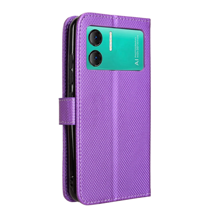 For Doogee X98 Diamond Texture Leather Phone Case(Purple) - Doogee Cases by PMC TechLife | Online Shopping South Africa | PMC TechLife | Buy Now Pay Later Mobicred