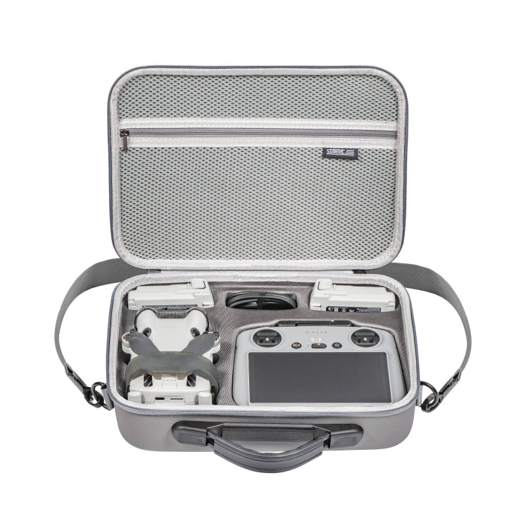 For DJI Mini 4 Pro / RC with Screen Standard STARTRC Shoulder Storage Bag PU Handbag(Grey) - free shipping - PMC TechLife - Order now!