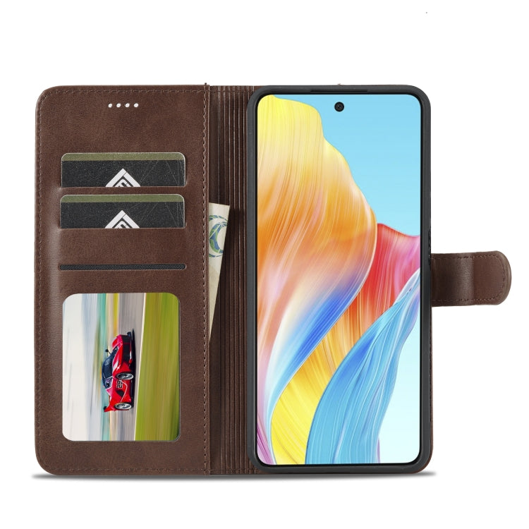 For OPPO A58 4G / A98 5G / F23 5G LC.IMEEKE Calf Texture Horizontal Flip Leather Case(Brown) - OPPO Cases by LC.IMEEKE | Online Shopping South Africa | PMC TechLife | Buy Now Pay Later Mobicred