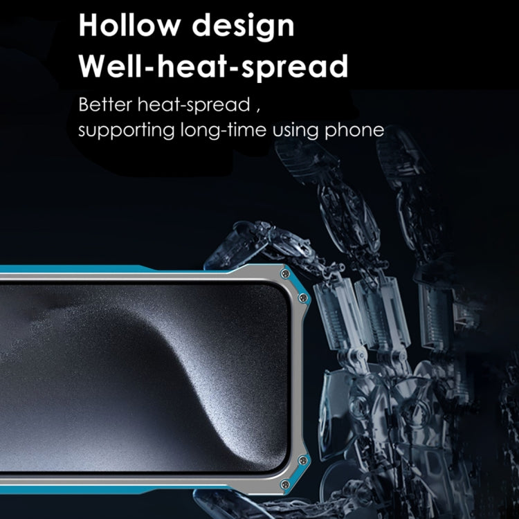 For iPhone 15 R-JUST RJ17 Shockproof Armor Metal Phone Case(Blue) - free shipping - PMC TechLife - Order now!