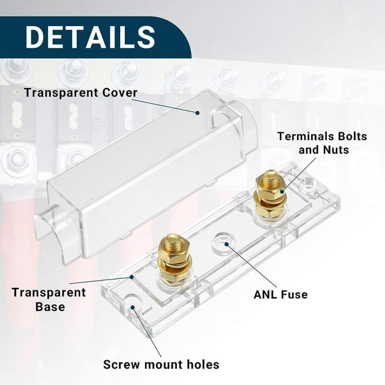 3 in 1 ANL Car Audio Modified Fuse Holder with 200A Fuse, Current:150A - Fuse by PMC TechLife | Online Shopping South Africa | PMC TechLife | Buy Now Pay Later Mobicred