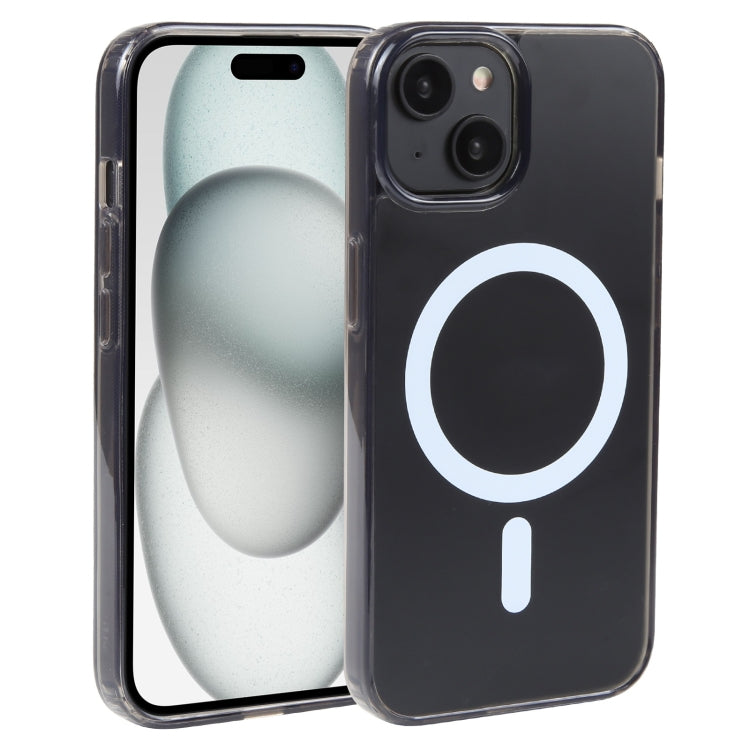 For iPhone 15 GEBEI MagSafe Magnetic Transparent Phone Case(Transparent Black) - iPhone 15 Cases by GEBEI | Online Shopping South Africa | PMC TechLife