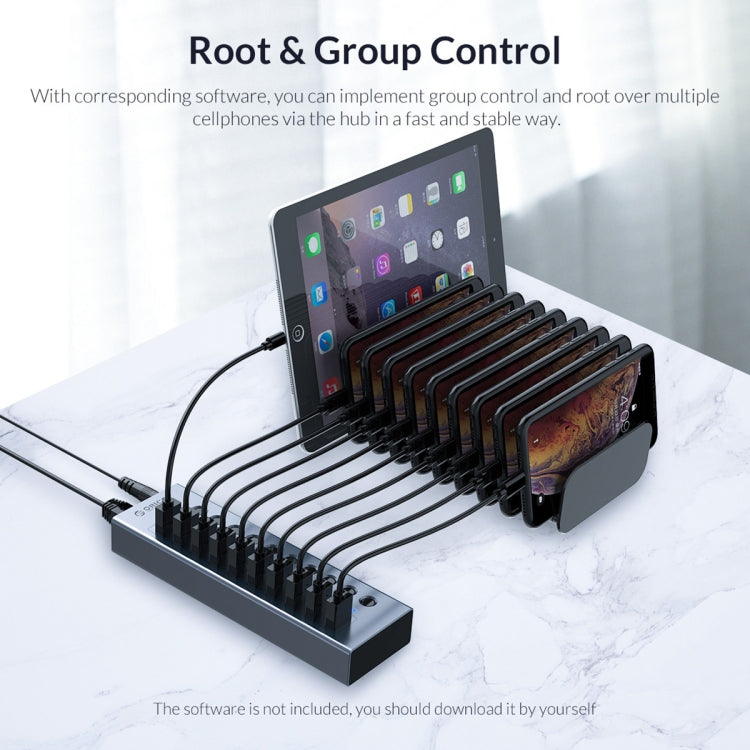ORICO BT2U3-7AB-GY-BP 7 Ports USB 3.0 HUB with Individual Switches(US Plug) - free shipping - PMC Jewellery - Order now!