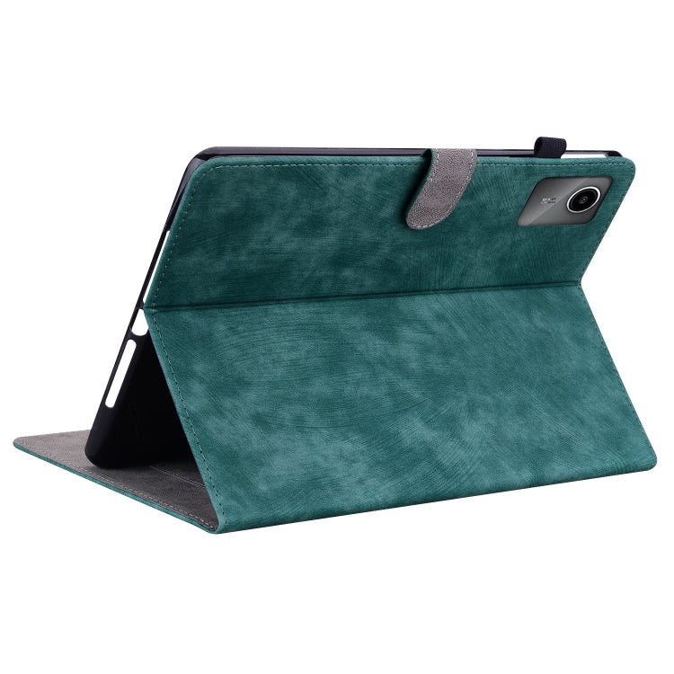 For Lenovo Tab M11/Xiaoxin Pad 11 2024 Tiger Pattern Flip Leather Tablet Case(Dark Green) - free shipping - PMC Jewellery - Order now!