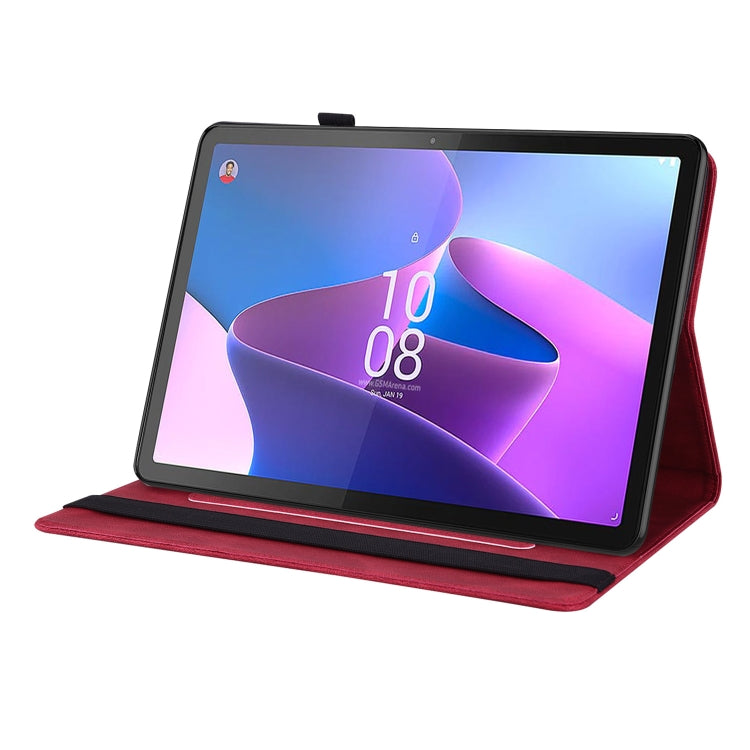 For Lenovo Tab P12 Butterfly Flower Embossed Leather Tablet Case(Red) - Lenovo by PMC TechLife | Online Shopping South Africa | PMC TechLife | Buy Now Pay Later Mobicred