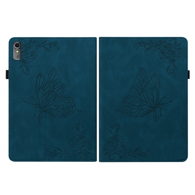 For Lenovo Tab M10 5G 10.6 inch Butterfly Flower Embossed Leather Tablet Case(Blue) - Lenovo by PMC TechLife | Online Shopping South Africa | PMC TechLife | Buy Now Pay Later Mobicred