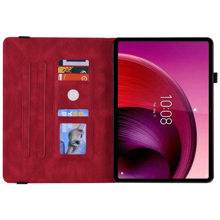 For Lenovo Tab M10 5G 10.6 inch Butterfly Flower Embossed Leather Tablet Case(Red) - free shipping - PMC TechLife - Order now!