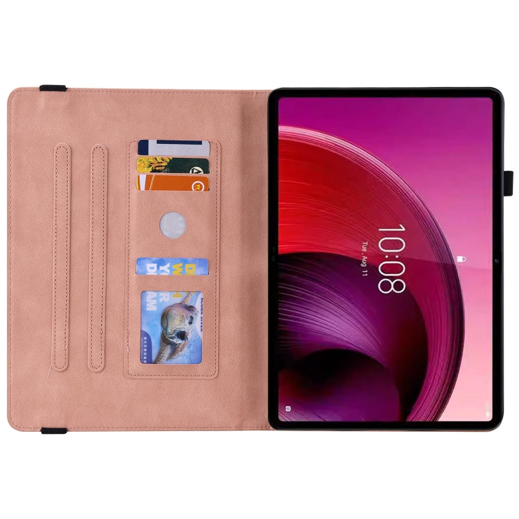 For Lenovo Tab M10 5G 10.6 inch Butterfly Flower Embossed Leather Tablet Case(Rose Gold) - Lenovo by PMC TechLife | Online Shopping South Africa | PMC TechLife | Buy Now Pay Later Mobicred