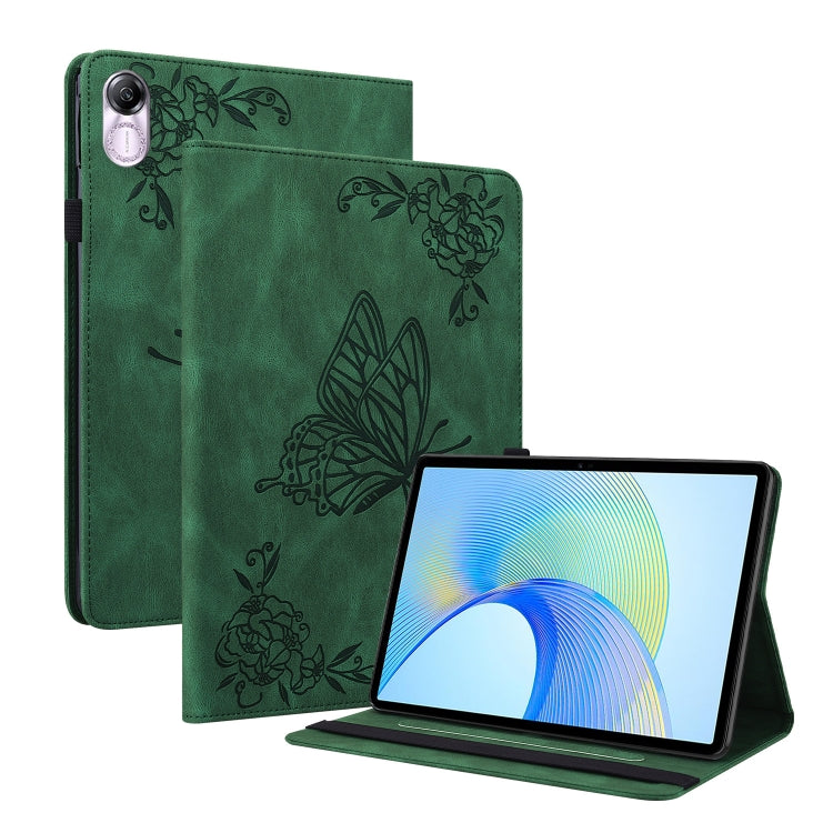 For Honor Pad X8 Pro/X9 Butterfly Flower Embossed Leather Tablet Case(Green) - Honor by PMC TechLife | Online Shopping South Africa | PMC TechLife | Buy Now Pay Later Mobicred