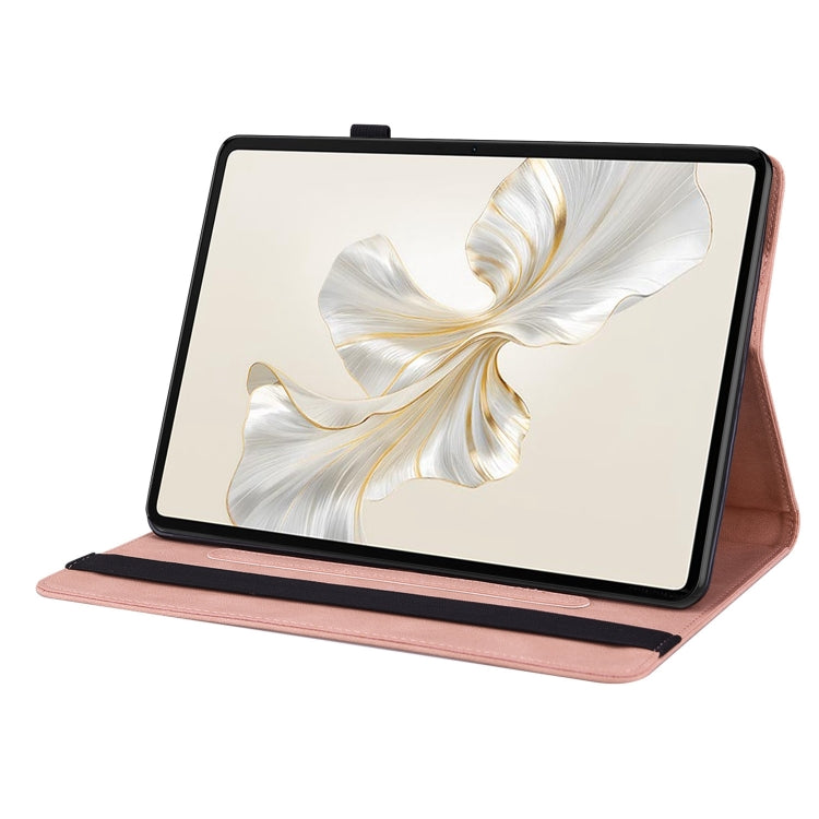 For Honor Pad 9 12.1 Butterfly Flower Embossed Leather Tablet Case(Rose Gold) - Honor by PMC TechLife | Online Shopping South Africa | PMC TechLife | Buy Now Pay Later Mobicred
