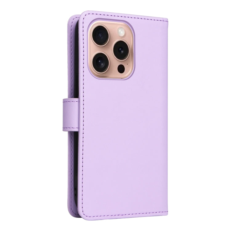 For iPhone 16 Pro Max BETOPNICE BN-005 2 in 1 Detachable Imitate Genuine Leather Phone Case(Light Purple) - free shipping - PMC TechLife - Order now!