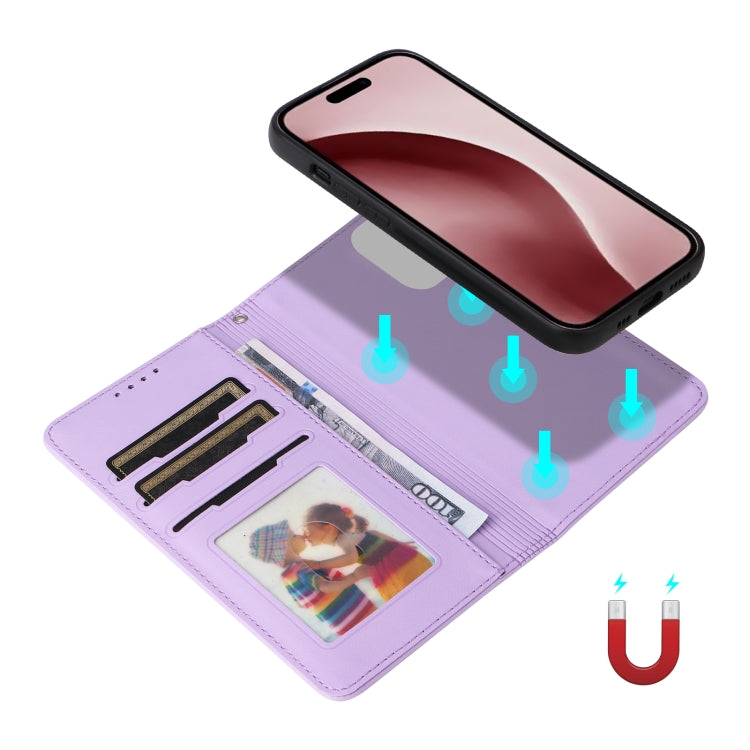 For iPhone 16 Pro Max BETOPNICE BN-005 2 in 1 Detachable Imitate Genuine Leather Phone Case(Light Purple) - free shipping - PMC TechLife - Order now!