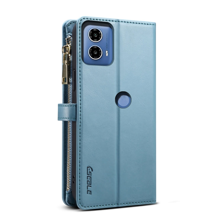 For Motorola Moto G04 / G24 ESEBLE Star Series Lanyard Zipper Wallet RFID Leather Case(Blue) - free shipping - PMC TechLife - Order now!