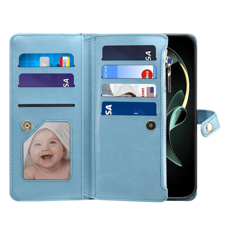 For Motorola Moto G24 Power ESEBLE Star Series Lanyard Zipper Wallet RFID Leather Case(Blue) - Motorola Cases by ESEBLE | Online Shopping South Africa | PMC TechLife | Buy Now Pay Later Mobicred