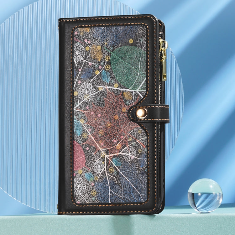 For Motorola Moto G34 ESEBLE Star Series Lanyard Zipper Wallet RFID Leather Case(Black) - Motorola Cases by ESEBLE | Online Shopping South Africa | PMC TechLife | Buy Now Pay Later Mobicred