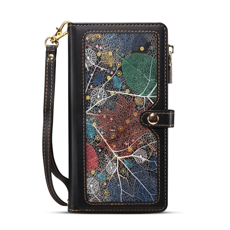 For Motorola Moto G34 ESEBLE Star Series Lanyard Zipper Wallet RFID Leather Case(Black) - Motorola Cases by ESEBLE | Online Shopping South Africa | PMC TechLife | Buy Now Pay Later Mobicred