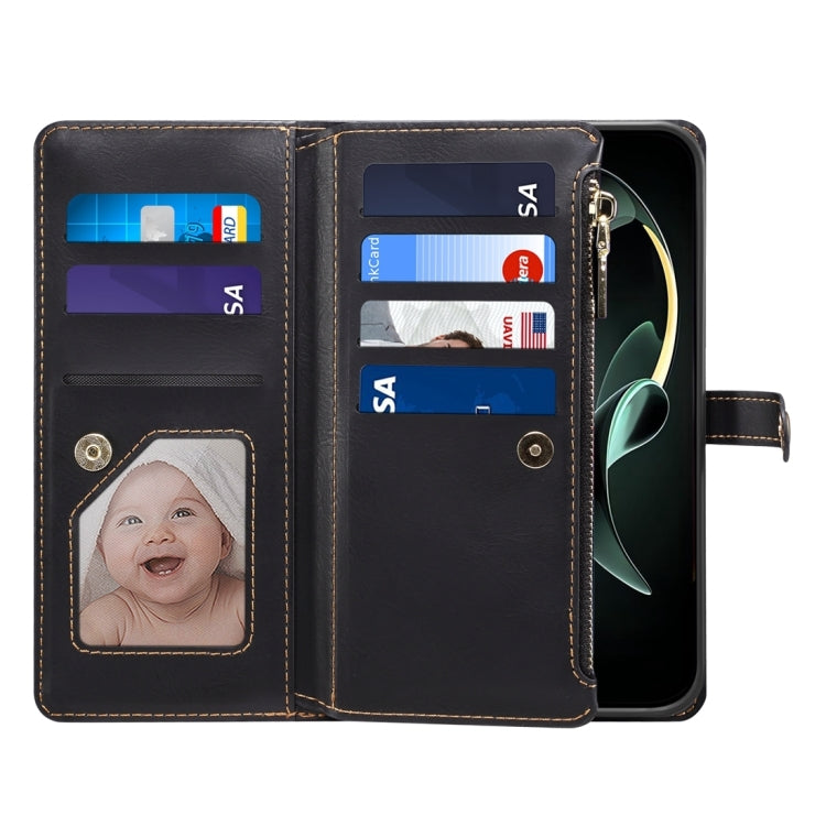 For Motorola Moto G34 ESEBLE Star Series Lanyard Zipper Wallet RFID Leather Case(Black) - Motorola Cases by ESEBLE | Online Shopping South Africa | PMC TechLife | Buy Now Pay Later Mobicred
