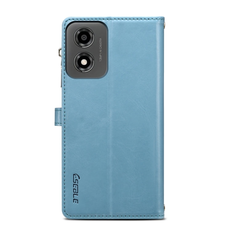 For Motorola Moto E14 ESEBLE Star Series Lanyard Zipper Wallet RFID Leather Case(Blue) - Motorola Cases by ESEBLE | Online Shopping South Africa | PMC TechLife | Buy Now Pay Later Mobicred