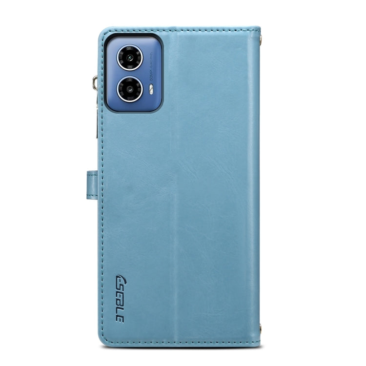 For Motorola Moto G85 ESEBLE Star Series Lanyard Zipper Wallet RFID Leather Case(Blue) - Motorola Cases by ESEBLE | Online Shopping South Africa | PMC TechLife | Buy Now Pay Later Mobicred