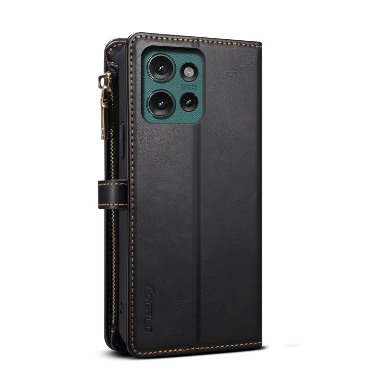 For Motorola Edge 50 5G Global ESEBLE Star Series Lanyard Zipper Wallet RFID Leather Case(Black) - Motorola Cases by ESEBLE | Online Shopping South Africa | PMC TechLife | Buy Now Pay Later Mobicred