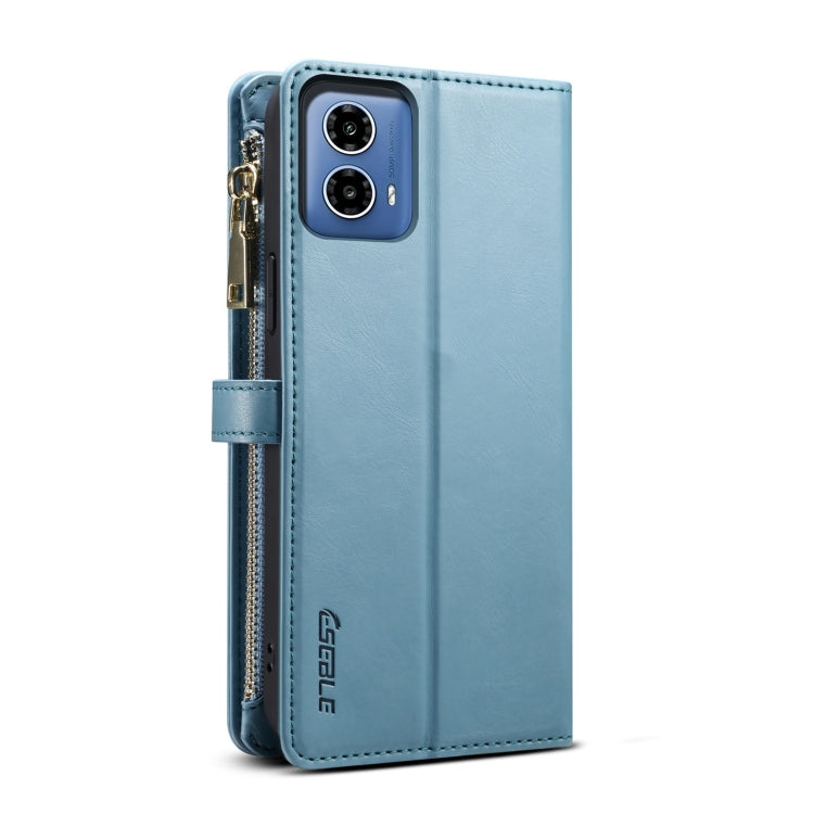 For Motorola Moto G34 5G / G45 5G ESEBLE Star Series Lanyard Zipper Wallet RFID Leather Case(Blue) - Motorola Cases by ESEBLE | Online Shopping South Africa | PMC TechLife | Buy Now Pay Later Mobicred