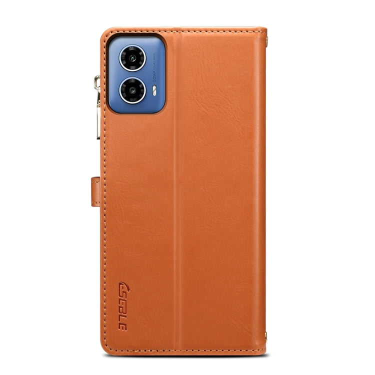 For Motorola Moto G35 ESEBLE Star Series Lanyard Zipper Wallet RFID Leather Case(Brown) - Motorola Cases by ESEBLE | Online Shopping South Africa | PMC TechLife | Buy Now Pay Later Mobicred