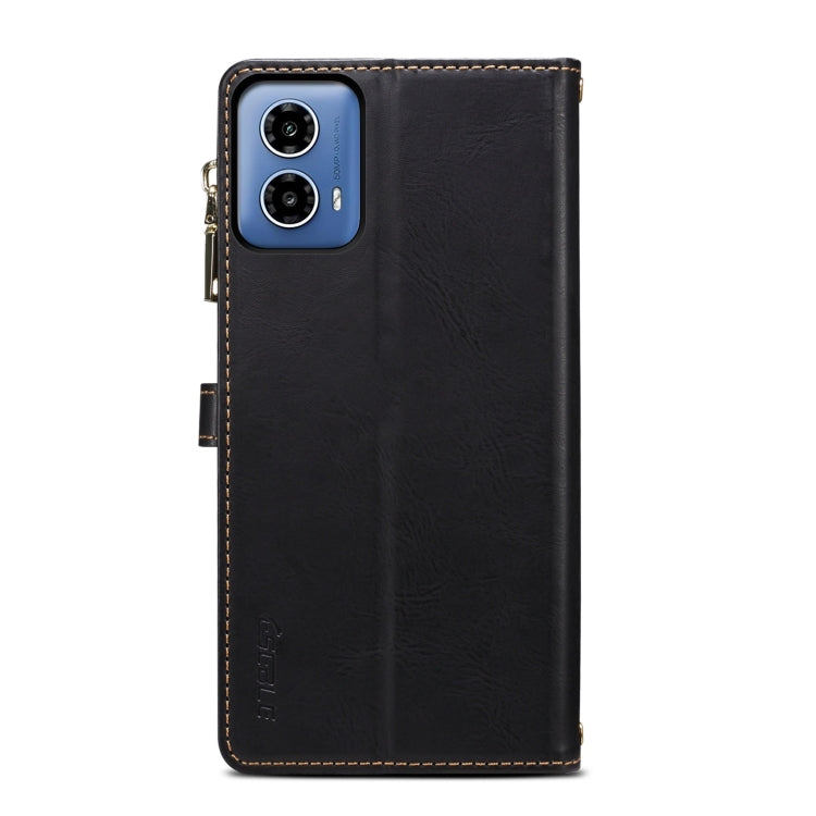 For Motorola Moto G35 ESEBLE Star Series Lanyard Zipper Wallet RFID Leather Case(Black) - Motorola Cases by ESEBLE | Online Shopping South Africa | PMC TechLife | Buy Now Pay Later Mobicred