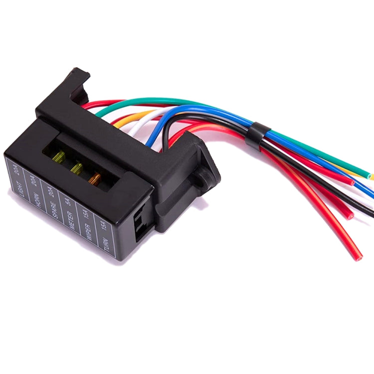 6 Ways 2 In 6 Out Fuse Box Fuse Panel Holder with Fuse - Fuse by PMC TechLife | Online Shopping South Africa | PMC TechLife | Buy Now Pay Later Mobicred