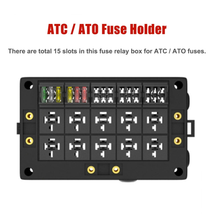 12V Car Multi-Way Relay Fuse Box 15 Way Fuse Holder - free shipping - PMC TechLife - Order now!