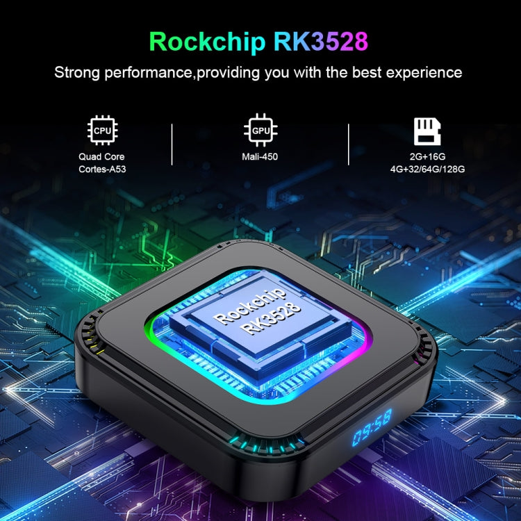 HK1 RBOX K8 8K Android 13.0 Smart TV Box with Remote Control, 4GB+64GB, RK3528 Quad-Core(US Plug) - Others by PMC TechLife | Online Shopping South Africa | PMC TechLife | Buy Now Pay Later Mobicred
