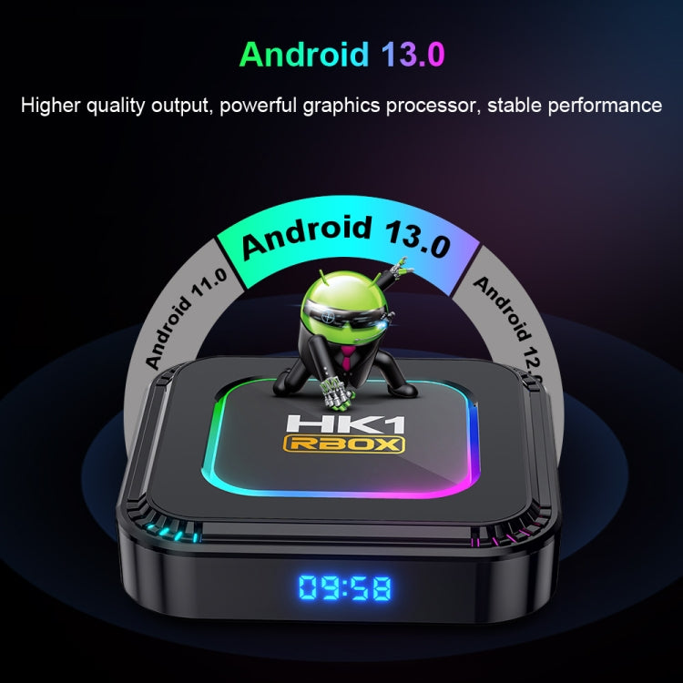 HK1 RBOX K8 8K Android 13.0 Smart TV Box with Remote Control, 4GB+128GB, RK3528 Quad-Core(US Plug) - Others by PMC TechLife | Online Shopping South Africa | PMC TechLife | Buy Now Pay Later Mobicred
