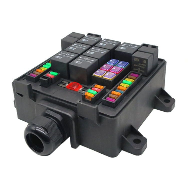 12V 4 Pin Car RV Waterproof Fuse Relay Box Car Modified Multi-Light Control Fuse Box - Fuse by PMC TechLife | Online Shopping South Africa | PMC TechLife | Buy Now Pay Later Mobicred