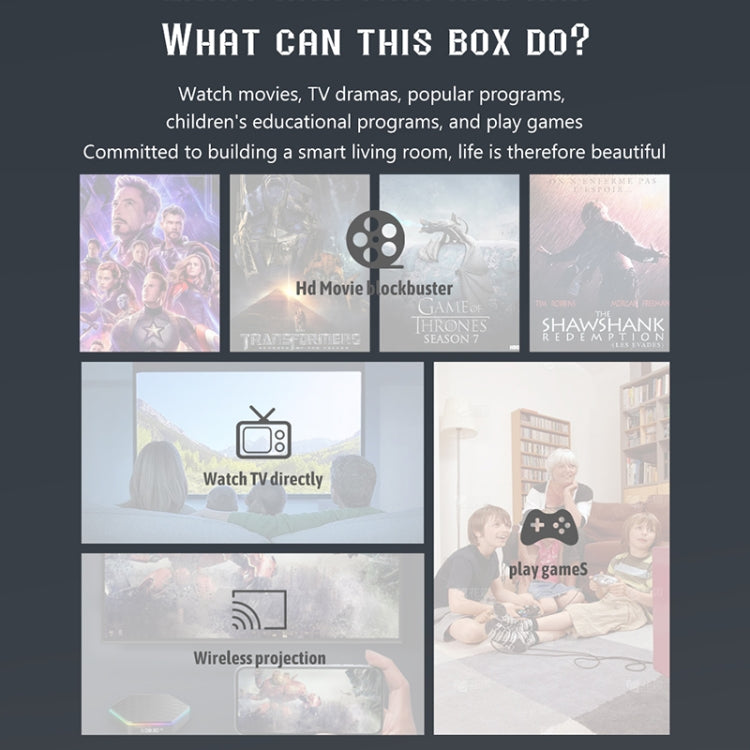 T95Z Plus 8K WiFi6 Android 12.0 Smart TV Box with Remote Control, 4GB+128GB, Allwinner H618 Quad-Core(UK Plug) - Others by PMC TechLife | Online Shopping South Africa | PMC TechLife | Buy Now Pay Later Mobicred