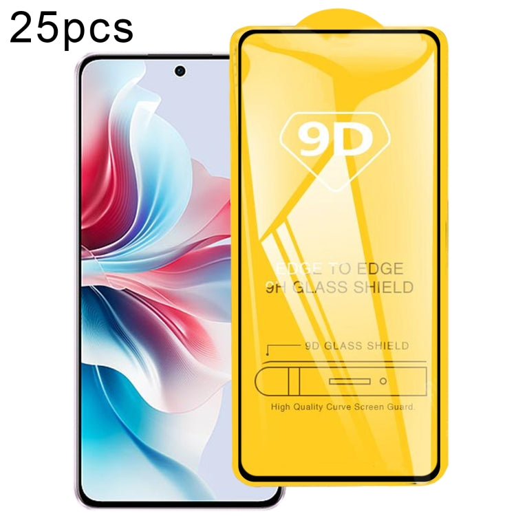 For OPPO Reno11 F / F25 Pro 25pcs 9D Full Glue Screen Tempered Glass Film - free shipping - PMC TechLife - Order now!