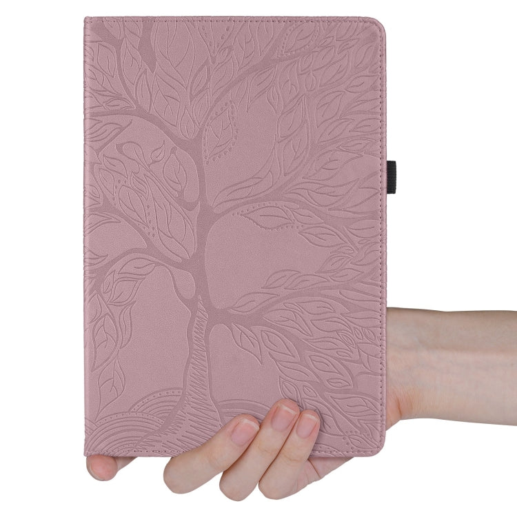 For Realme Pad 2 Tree Life Embossed Rotation Leather Tablet Case(Rose Gold) - Realme by PMC TechLife | Online Shopping South Africa | PMC TechLife | Buy Now Pay Later Mobicred
