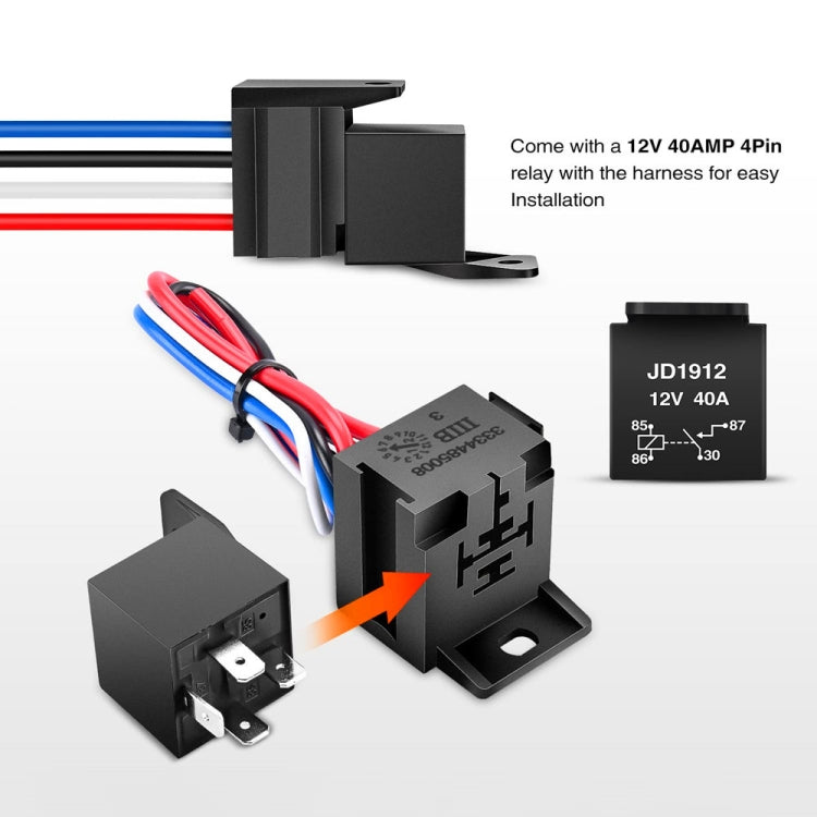 4 in 1 12V Car Racing Ignition Switch Panel with Switch & Engine Start Button & Relay Wiring Harness - Car Switches by PMC TechLife | Online Shopping South Africa | PMC TechLife | Buy Now Pay Later Mobicred