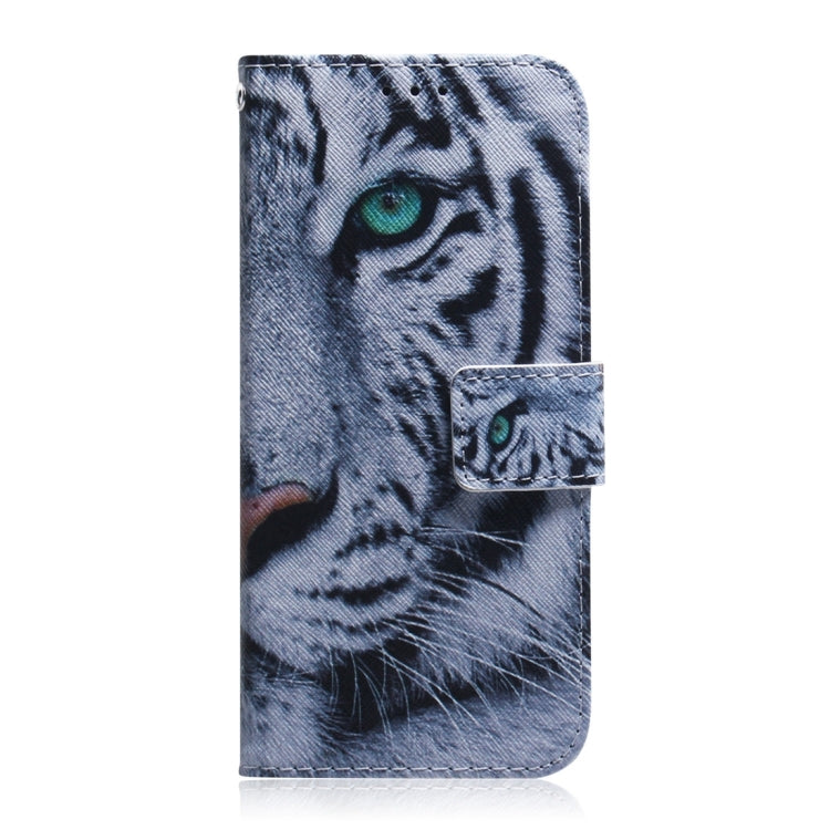 For Motorola Edge 2024 Coloured Drawing Flip Leather Phone Case(Tiger) - Motorola Cases by PMC Jewellery | Online Shopping South Africa | PMC Jewellery | Buy Now Pay Later Mobicred