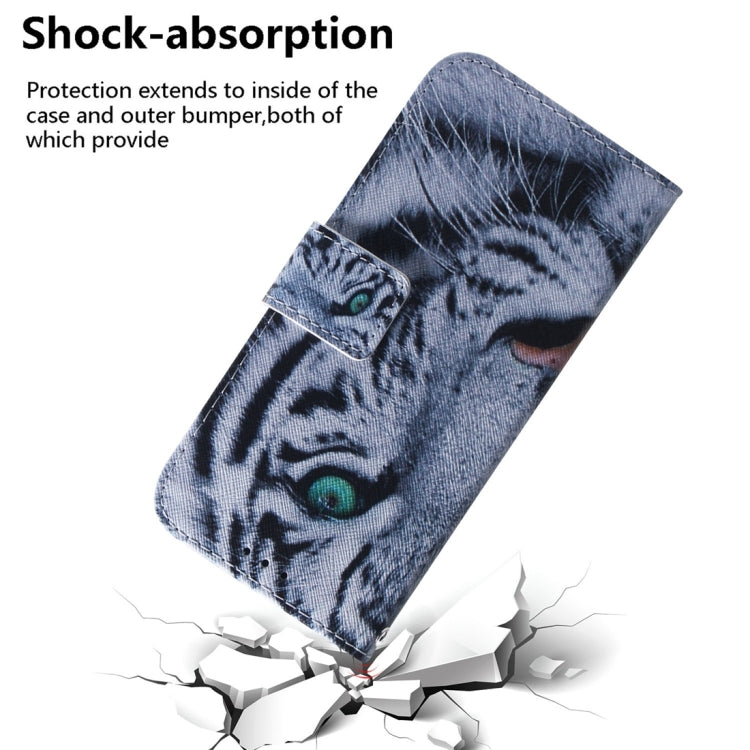 For Motorola Edge 2024 Coloured Drawing Flip Leather Phone Case(Tiger) - Motorola Cases by PMC Jewellery | Online Shopping South Africa | PMC Jewellery | Buy Now Pay Later Mobicred
