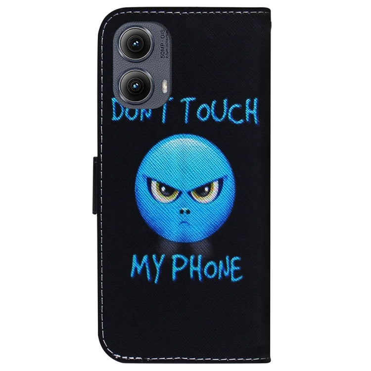 For Motorola Edge 2024 Coloured Drawing Flip Leather Phone Case(Anger) - Motorola Cases by PMC Jewellery | Online Shopping South Africa | PMC Jewellery | Buy Now Pay Later Mobicred