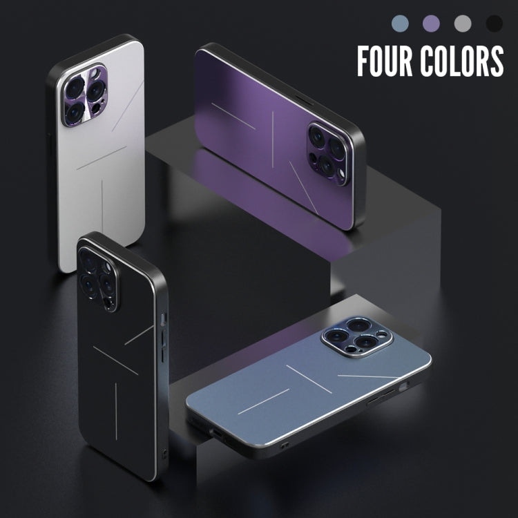 For iPhone 15 Plus R-JUST RJ52 3-Line Style Metal TPU Shockproof Phone Case(Silver) - free shipping - PMC TechLife - Order now!
