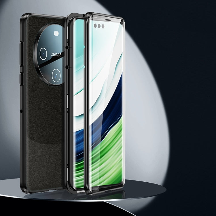 For Huawei Mate 60 Double-sided Plain Leather Glass Phone Case(Black) - free shipping - PMC TechLife - Order now!